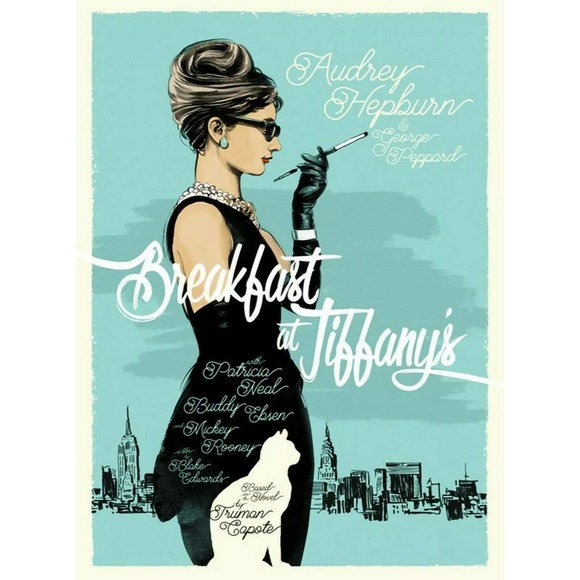Where was that? Other - SET 9 Audrey Hepburn Breakfast @ Tiffanys print collection wall Art luxury decor